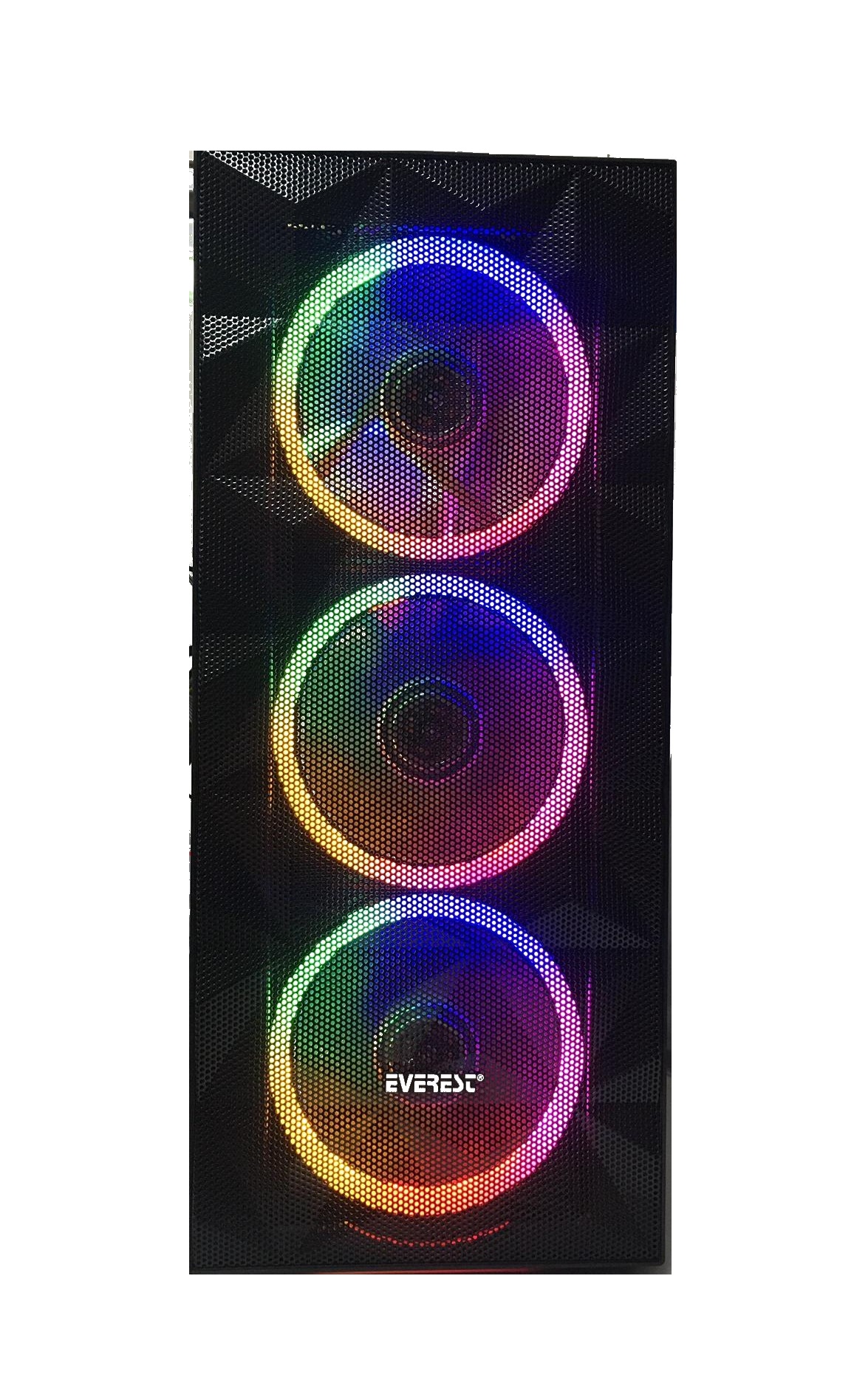 Everest Boran Rainbow Oyuncu Kasası - 4 Fanlı Temper Akrilik Camlı Gaming